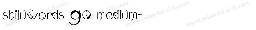 shiluwords 90 medium字体转换